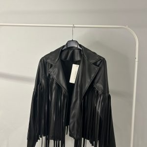 Chaqueta piel flecos