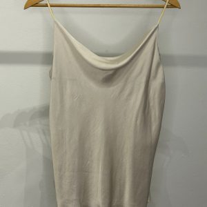 Top lencero satén escote drapeado