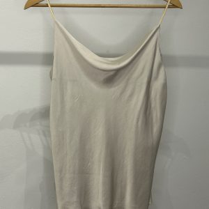 Top lencero satén escote drapeado