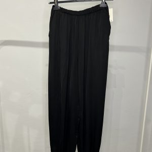Pantalón bombacho de satén negro