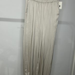 Pantalón bombacho satén beige