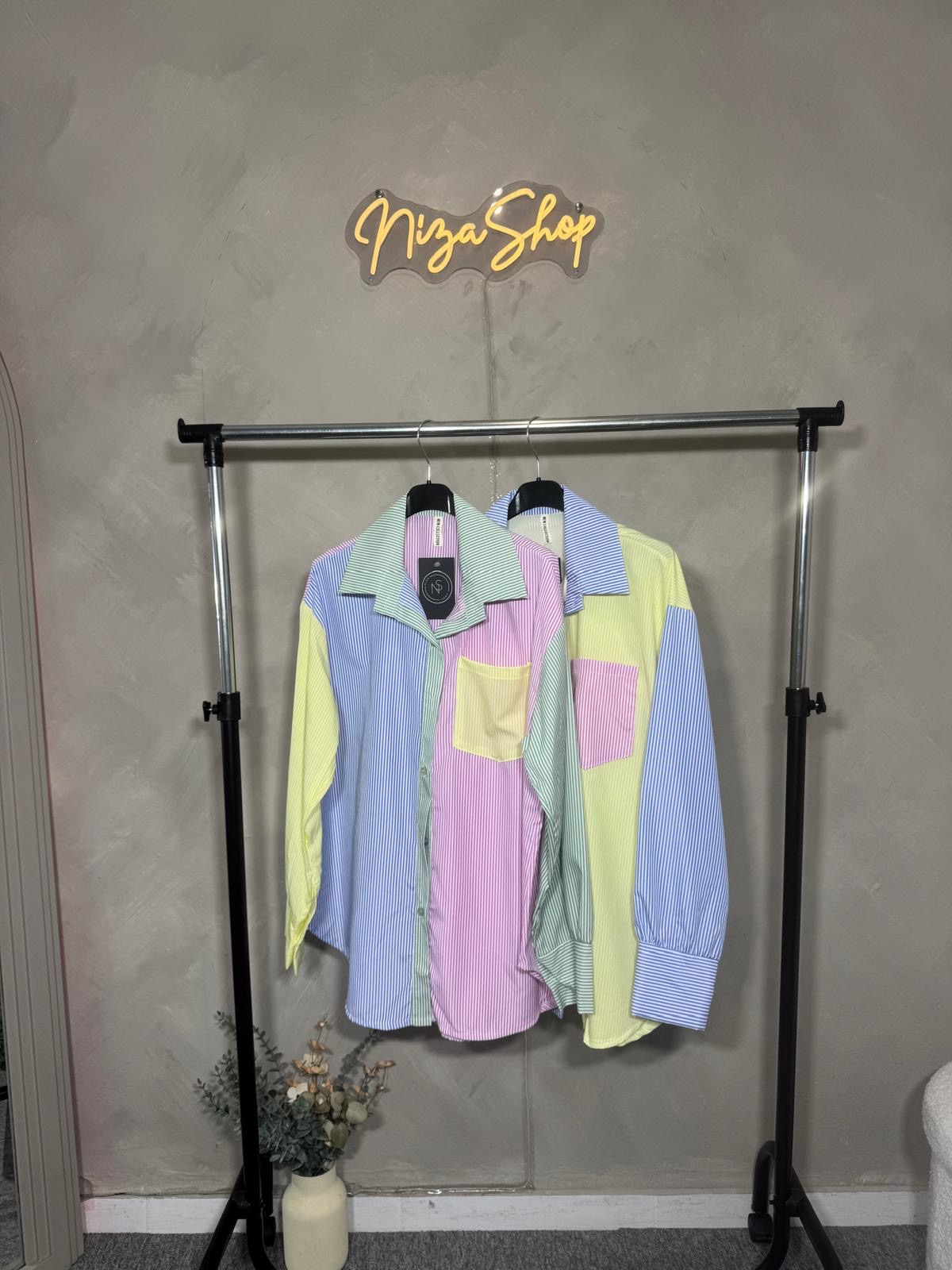 Camisa rayas multicolor - Imagen 2