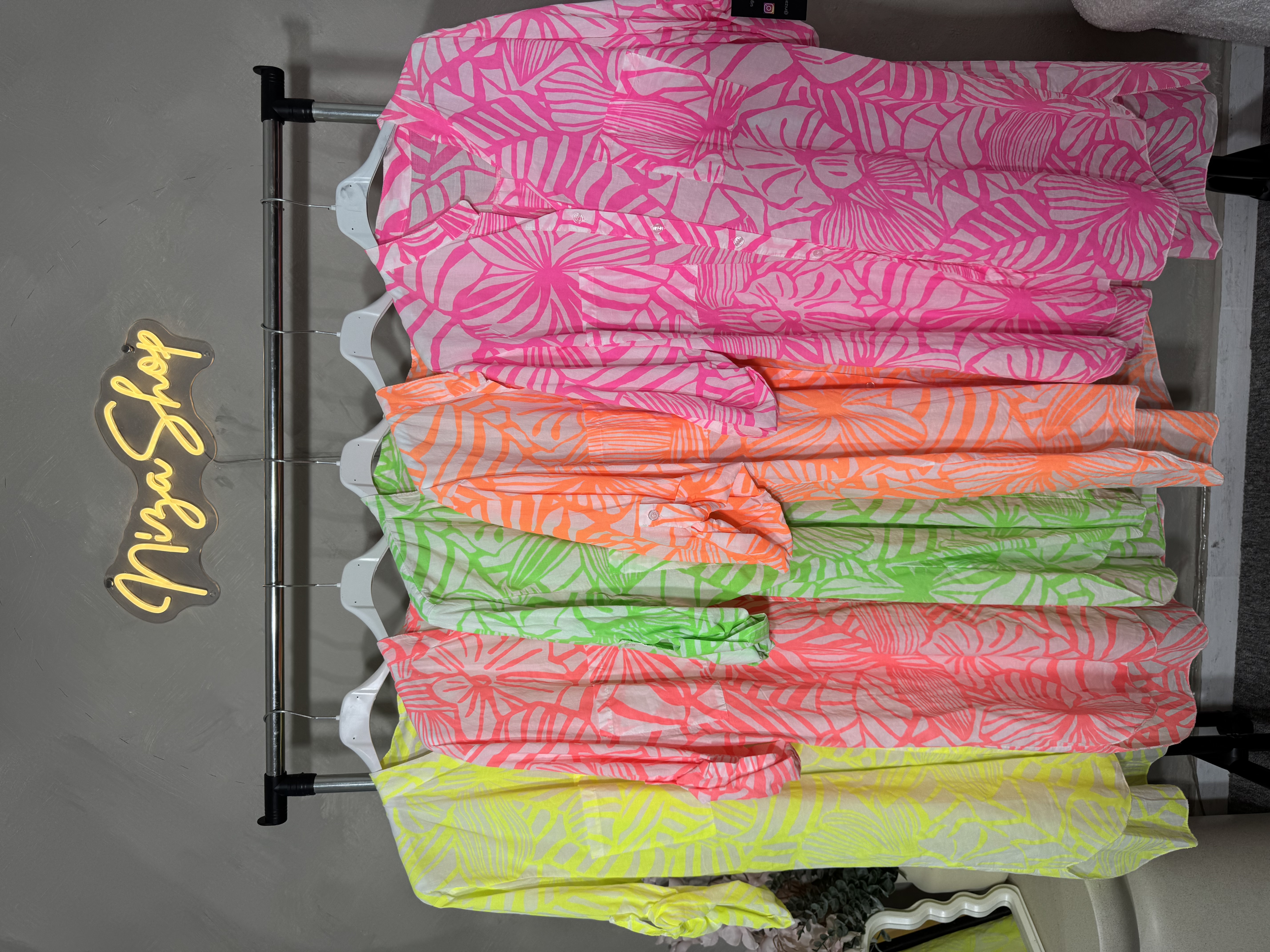 Vestido estampado flúor