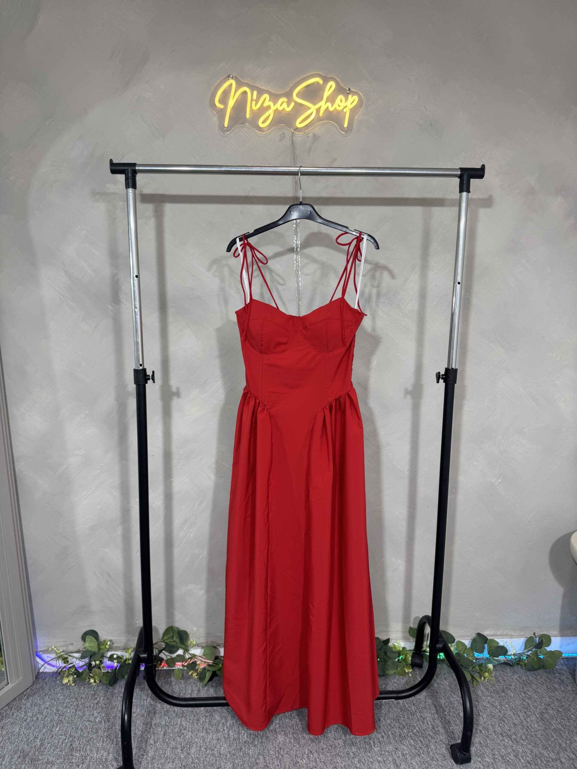 Vestido midi rojo