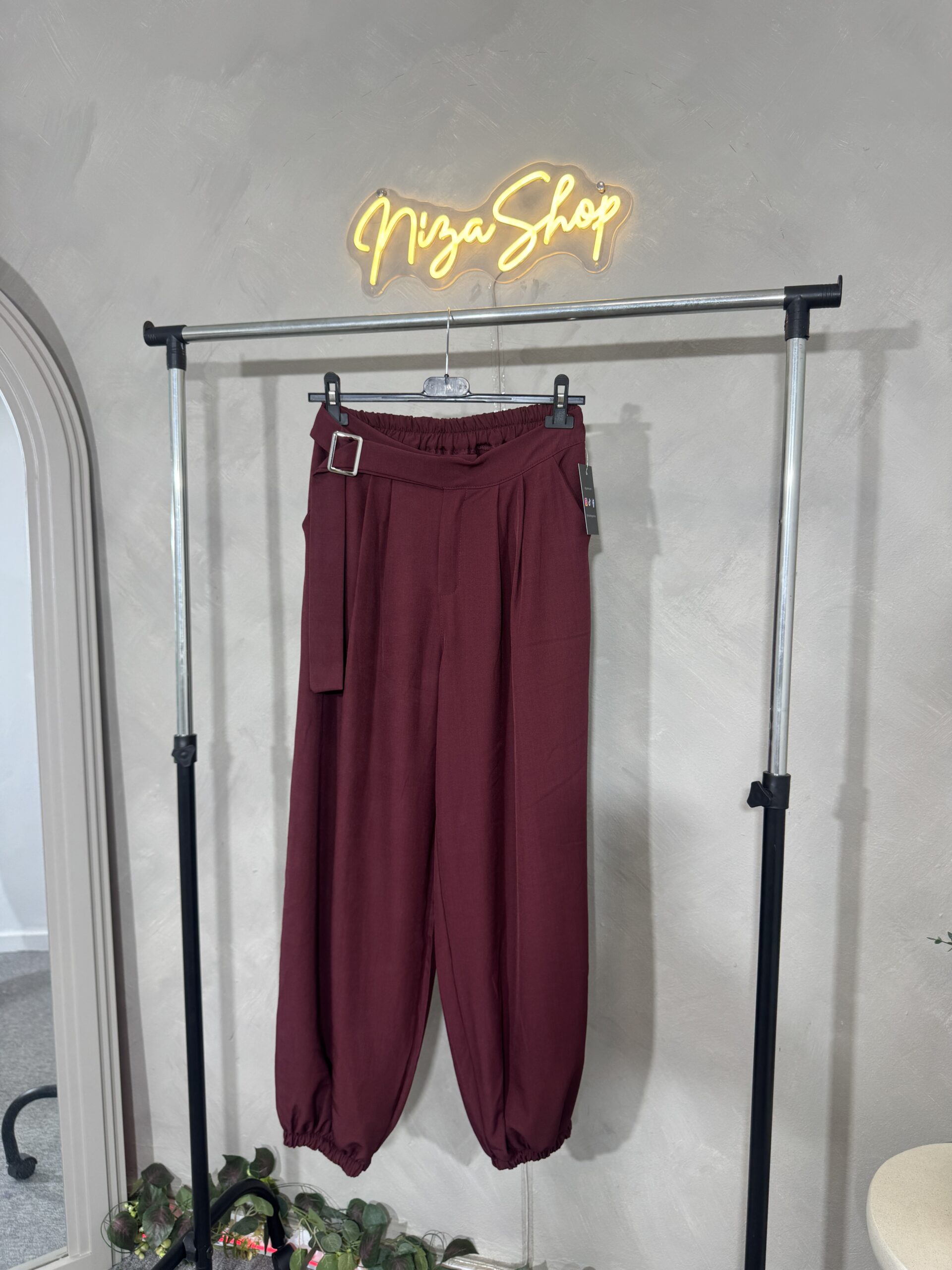Pantalón bombacho cinturón - Imagen 5