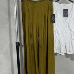 Pantalón vestir fluido pata ancho